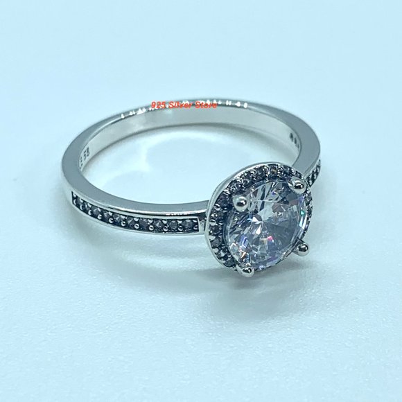 Pandora Round Sparkle Halo Ring 196250CZ - Picture 5 of 6